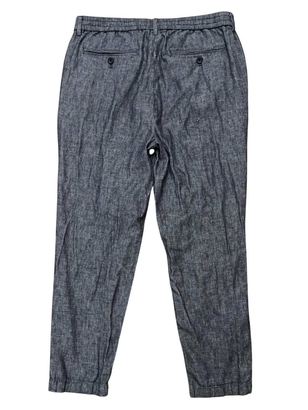 Banana Republic Mason Athletic Tapered Pant Mens 34x30 Drawstring Linen Blue